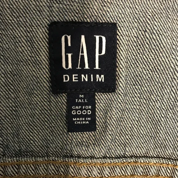 Trucker GAP Denim Jacket- M Tall - Picture 2 of 12